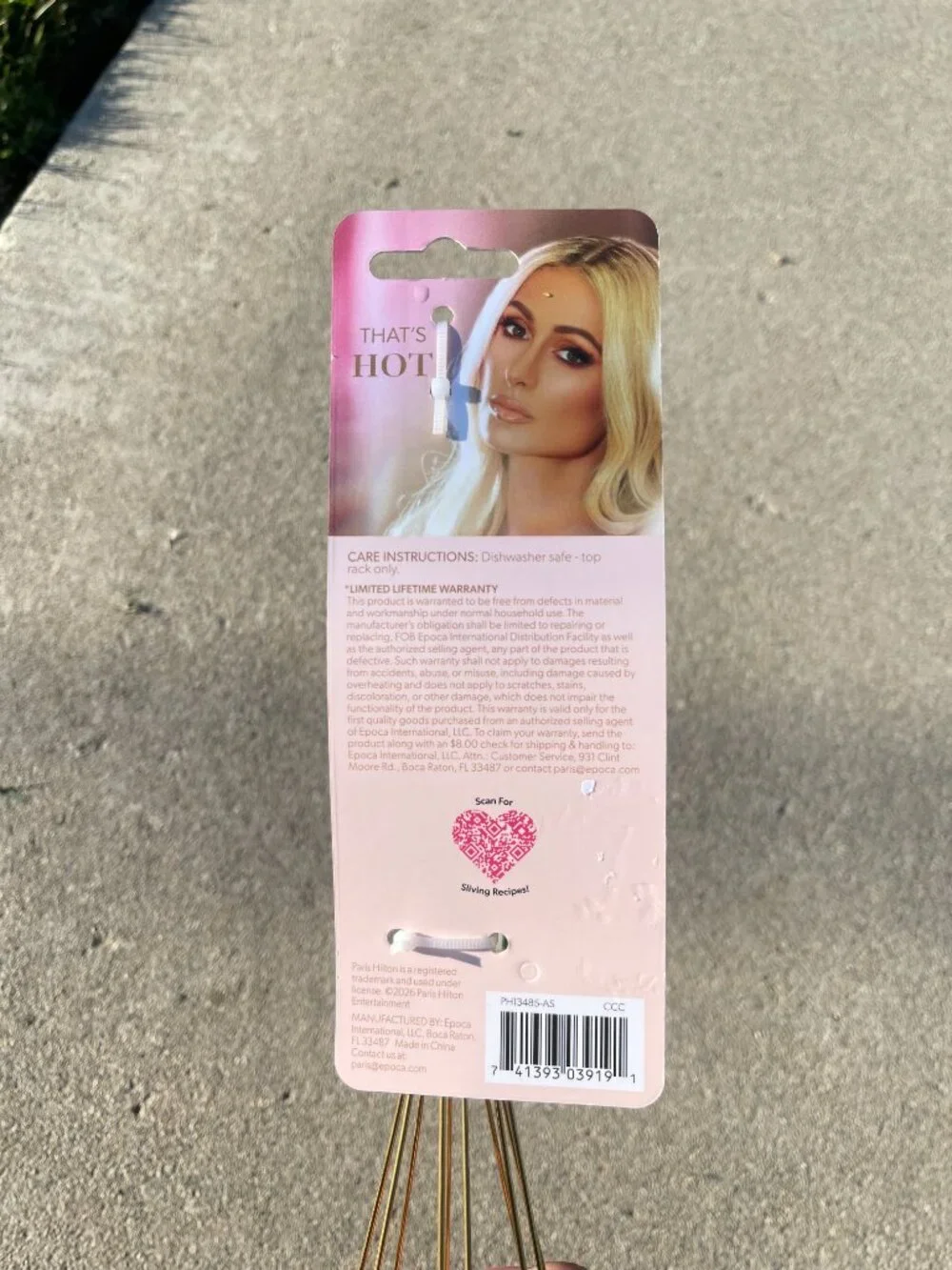 Paris Hilton Pink & Gold Whisk NWT